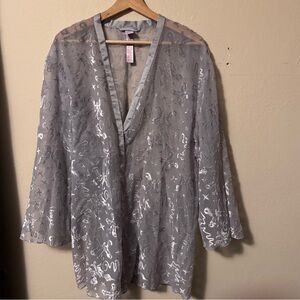 Savage X Fenty Devore Dreams sheer short robe Size M/L